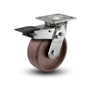 Colson D4.05109.831 HT 5" x 2" Thermo Stainless Total Lock Caster