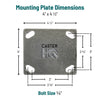 5" x 2" Stainless Thermo Hi-Temp Delrin Bearing Caster and 4" x 4.5" Plate - Heavy-Duty, High-Temperature Solution for Industrial Applications (Model: D4.05109.831 HT SS) colson-header1