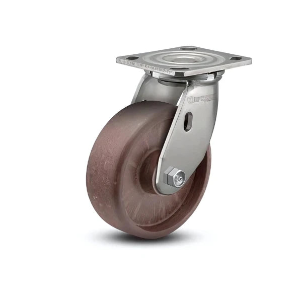 5" x 2" Thermo Hi-Temp Precision Ball Bearing Caster with 4" x 4.5" Plate - Durable Stainless Steel for High-Temperature Applications (Model D4.05109.835 HT SS) colson-header