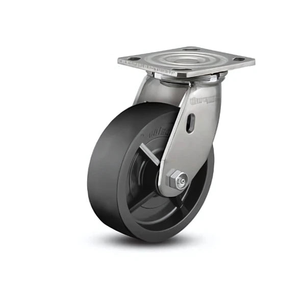 5" x 2" Stainless Steel Polyolefin Precision Ball Bearing Caster with 4" x 4.5" Plate – Heavy Duty, Corrosion-Resistant, Smooth Movement for Industrial and Commercial Use – Model D4.05109.835 SS colson-header