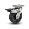 5" x 2" Stainless Steel Hi-Temp Nylon Roller Bearing Caster with Total Lock | Heavy-Duty 4" x 4.5" Plate | Model D4.05109.839 HTBLK BRK4 SS WB29 colson-header1