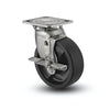 5" x 2" Stainless Steel Hi-Temp Nylon Roller Bearing Caster with Side-Lock - Durable, Heavy-Duty Caster for High-Temperature Applications - 4" x 4.5" Plate - Model D4.05109.839 HTBLK BRK7 SSWB29 colson-header1