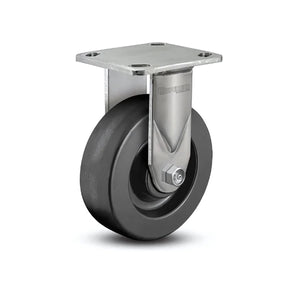 6" x 2" Stainless Phenolic Precision Ball Bearing Rigid Caster with 4" x 4.5" Plate - Heavy-Duty Industrial Use, Corrosion-Resistant, Smooth Performance - Model D4.06108.335 SS colson-header