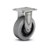 Stainless Steel 6"x2" Performa Rubber Conductive Roller Bearing Rigid Caster with 4"x4.5" Plate colson-header1