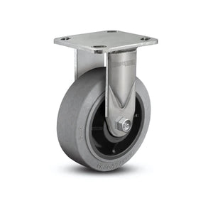 Stainless Steel 6"x2" Performa Rubber Conductive Roller Bearing Rigid Caster with 4"x4.5" Plate colson-header1