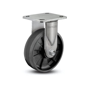 6" x 2" Nylon Stainless Rigid Caster – 4" x 4.5" Plate D4.06108.531 SS