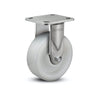6"x2" Heavy-Duty Stainless Steel Rigid Caster with White Nylon Delrin Bearing and 4"x 4.5" Plate colson-header1