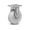 6" x 2" Stainless Steel White Nylon Rigid Caster with Precision Ball Bearings and 4" x 4.5" Plate - Ideal for Heavy-Duty Applications - Model D4.06108.535 WN SS colson-header