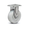 6" x 2" Stainless Steel Rigid Caster with White Nylon Wheel, Roller Bearing, and 4" x 4.5" Plate - Heavy-Duty Industrial Solution (Model D4.06108.539 WN SS WB29) colson-header