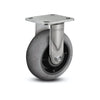 6" x 2" Stainless Performa Rubber Conductive Rigid Caster with Roller Bearings  - Heavy-Duty 4" x 4.5" Plate - Model D4.06108.559 COND SS WB29 colson-header1