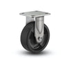 6" x 2" Stainless Hi Temp Nylon Delrin Bearing Rigid Caster with 4" x 4.5" Plate - Heavy-Duty and High-Temperature Resistant | Model D4.06108.831 HTBLK SS colson-header