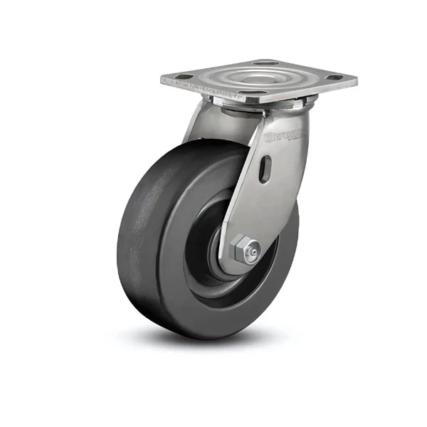 6" x 2" Stainless Phenolic Delrin Bearing Rigid Caster with 4" x 4.5" Plate – Durable, Corrosion-Resistant, Industrial-Grade Performance colson-header
