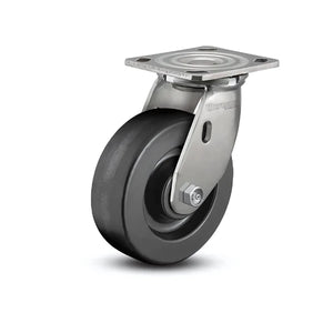 6" x 2" Stainless Phenolic Delrin Bearing Rigid Caster with 4" x 4.5" Plate – Durable, Corrosion-Resistant, Industrial-Grade Performance colson-header