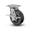 6" x 2" Stainless Phenolic Roller Bearing CAM-Brake Caster with 4" x 4.5" Plate - Industrial & High-Temperature Use (D4.06109.339 BRK3 SS WB29) colson-header