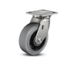 6" x 2" Stainless Performa Rubber (Flat/Conductive ) Precision Ball Bearing Caster - Durable and High-Performance 4" x 4.5" Plate - D4.06109.455 COND SS for Industrial Use colson-header1
