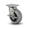Stainless Steel 6"x2" Performa Rubber Conductive Roller Bearing Swivel Side-Lock Caster with 4"x4.5" Plate colson-header1