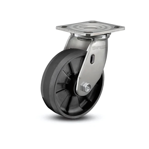 6" x 2" Stainless Max Nylon Roller Bearing Caster - Heavy-Duty, 1200 lb Load Capacity, Extreme Temperature Resistance | Model D4.06109.539 SS WB29 colson-header