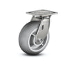 Stainless Steel 6"x2" Performa Rubber Swivel Caster with Delrin Bearing & 4"x4.5" Plate colson-header1