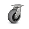 6" x 2" Stainless Steel Performa Rubber Roller Bearing Caster with Conductive Properties - Heavy-Duty Caster with 4" x 4.5" Plate - Model D4.06109.559 COND SS WB29 colson-header1