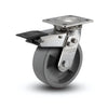 6" x 2" Stainless Steel HD Nylon Glass Filled Delrin Bearing Caster with Total Lock - Heavy-Duty 4" x 4.5" Plate - Model D4.06109.831 DT BRK4 SS colson-header