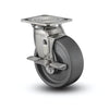 Stainless Steel 6"x2" Swivel Caster with Side-Lock Brake | 1100 lb Capacity | 4"x4.5" Plate colson-header