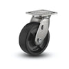 6" x 2" Stainless Hi-Temp Nylon Delrin Bearing Caster with 4" x 4.5" Plate - Heavy-Duty Performance for High-Temperature Applications | Model D4.06109.831 HTBLK SS colson-header