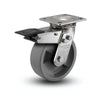 6" x 2" Stainless Steel Precision Ball Bearing Caster with Glass-Filled Nylon Wheel, Total Lock, and 4" x 4.5" Plate â€šÃ„Ã¬ Heavy-Duty Industrial Caster D4.06109.835 DT BRK4 SS colson-header