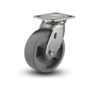 Colson D4.06109.835 DT SS 6" x 2" Nylon Stainless Caster – 4" x 4.5" Plate