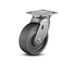 6" x 2" Stainless Steel Elastomer Caster with Precision Ball Bearing & 4" x 4.5" Plate - Heavy-Duty, Quiet, Durable Caster for Industrial Applications - D4.06109.835 EN SS colson-header
