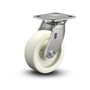 Colson D4.06109.835 RW SS 6" x 2" Stainless Caster – 4" x 4.5" Plate