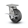 6" x 2" Stainless Polyolefin Roller Bearing CAM-Brake Caster with 4" x 4.5" Plate – Heavy-Duty Industrial Caster for Smooth Movement and Secure Locking – Model D4.06109.839 BRK3 SS WB29 colson-header