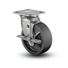 6" x 2" Stainless Polyolefin Roller Bearing Side-Lock Caster with 4" x 4.5" Plate – Heavy-Duty, Corrosion-Resistant Caster for Industrial and Commercial Use - Model D4.06109.839 BRK7 SS WB29 colson-header
