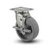 6" x 2" Stainless Steel Heavy-Duty Nylon Glass-Filled Roller Bearing Side-Lock Caster with 4" x 4.5" Plate - Model D4.06109.839 DT BRK7 SS WB29 for Reliable Heavy-Duty Applications colson-header