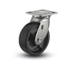 6" x 2" Stainless Steel Hi-Temp Nylon Roller Bearing Caster - 4" x 4.5" Plate (D4.06109.839 HTBLK SS WB29) for Heavy-Duty Industrial Use colson-header