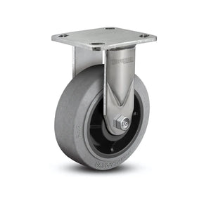 8" x 2" Stainless Performa Rubber Flat/Conductive Rigid Caster with Roller Bearing - Heavy-Duty, 4" x 4.5" Plate - Model D4.08108.459 COND SS WB29 colson-header1