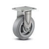 8" x 2" Stainless Performa Rubber Rigid Caster with Roller Bearings - Flat Grey, 4" x 4.5" Plate - Heavy-Duty Performance for Industrial Applications - Model D4.08108.459 SS WB29 colson-header1