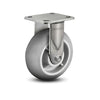 8" x 2" Stainless Steel Performa Rubber Rigid Caster with Roller Bearing and Total Lock - Heavy-Duty 4" x 4.5" Plate - Model D4.08108.559 SS WB29 colson-header1