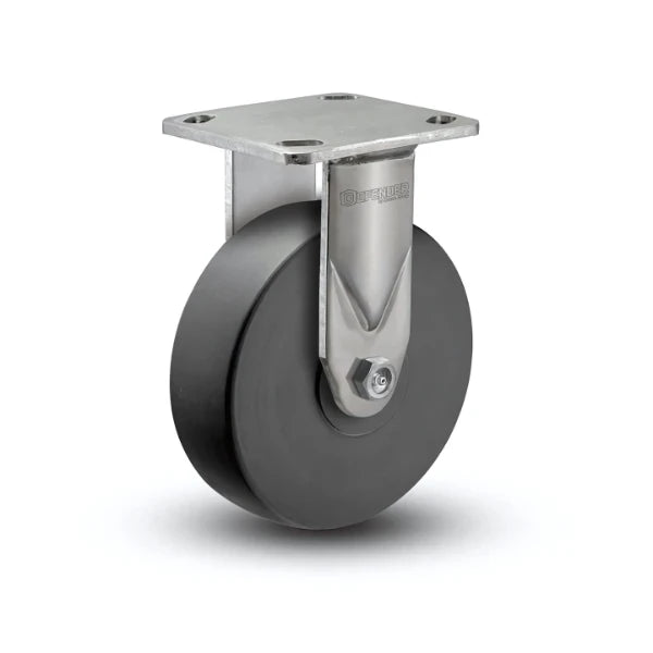 Stainless Steel 8"x2" Precision Ball Bearing Rigid Caster with 4"x4.5" Plate & 1250 lb Capacity colson-header1