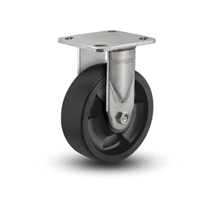Stainless Steel 8"x2" Hi-Temp Nylon Delrin Bearing Rigid Caster with 4"x4.5" Plate - 1250 lb Load Capacity colson-header1
