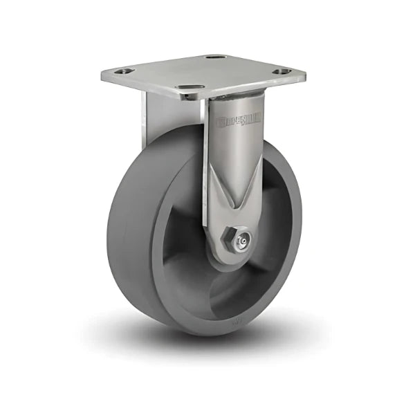 Heavy-Duty Stainless Steel 8"x2" Precision Ball Bearing Rigid Caster with 4"x4.5" Plate colson-header1