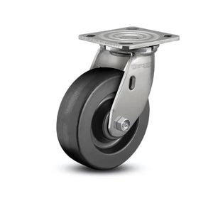 8"x2" Stainless Steel Phenolic Delrin Bearing Swivel Caster with 4"x4.5" Plate – 1200 lb Capacity colson-header