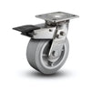 8" x 2" Stainless Performa Rubber Precision Ball Bearing Caster with Total Lock - Heavy-Duty 4" x 4.5" Plate (Model D4.08109.455 BRK4 SS) colson-header1