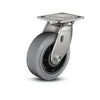 8" x 2" Stainless Steel Performa Rubber Caster with Flat/Conductive Design, Precision Ball Bearings, and 4" x 4.5" Plate - D4.08109.455 COND SS for Heavy-Duty Applications colson-header1