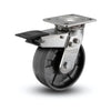 Stainless Steel 8"x2" Max Nylon Delrin Bearing Swivel Caster with Total Lock, 4"x4.5" Plate colson-header1