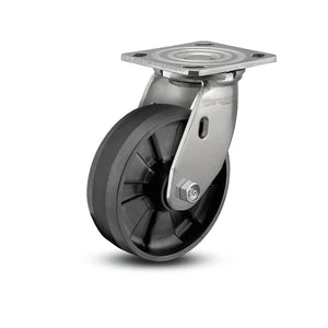 Stainless Steel 8"x2" Nylon Delrin Bearing Swivel Caster with 4"x4.5" Plate - Heavy Duty, Durable, Load Capacity 1250 lbs colson-header1