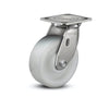 Stainless Steel 8"x2" White Nylon Delrin Bearing Swivel Caster with 4"x4.5" Plate colson-header1