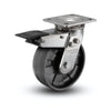Stainless Steel 8"x2" Max Nylon Roller Bearing Swivel Caster with Total Lock, 4"x4.5" Plate, 1250 lb Capacity colson-header1