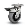 8" x 2" Stainless Performa Rubber Roller Bearing Caster with Total Lock | Heavy-Duty Conductive Caster for Industrial Use - Model D4.08109.559 COND BRK4 SS WB29 colson-header1