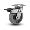 Stainless Steel 8"x2" HD Nylon Glass Filled Delrin Bearing Swivel Caster with Total Lock, 4"x4.5" Plate colson-header1