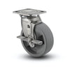 Stainless Steel 8"x2" HD Nylon Glass Filled Delrin Bearing Side-Lock Swivel Caster with 4"x4.5" Plate colson-header1